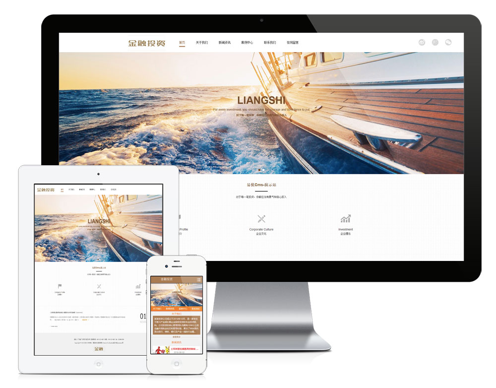 金融股权投资类企业网站模板(图1)